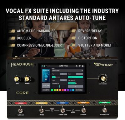 91hr8k4L5KL. AC SL1500 HeadRush Core – Guitar and Vocal Multi Core Effects Amp Modeling Processor with Cloning, Looper, Antares Auto-Tune, Wi-Fi, Touchscreen, and Bluetooth