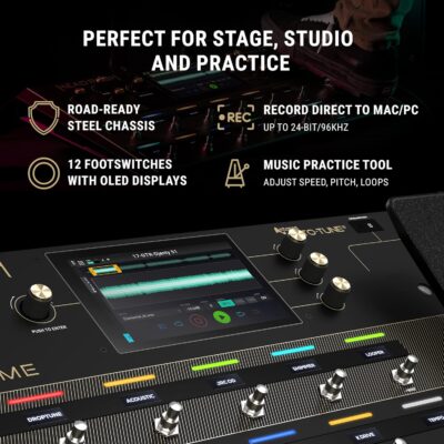 HeadRush Prime – Guitar and Vocal Multi Effects Pedal and Amp Modeling Processor with Amp Cloner, Antares Auto-Tune, WiFi, Touchscreen, Looper and Bluetooth