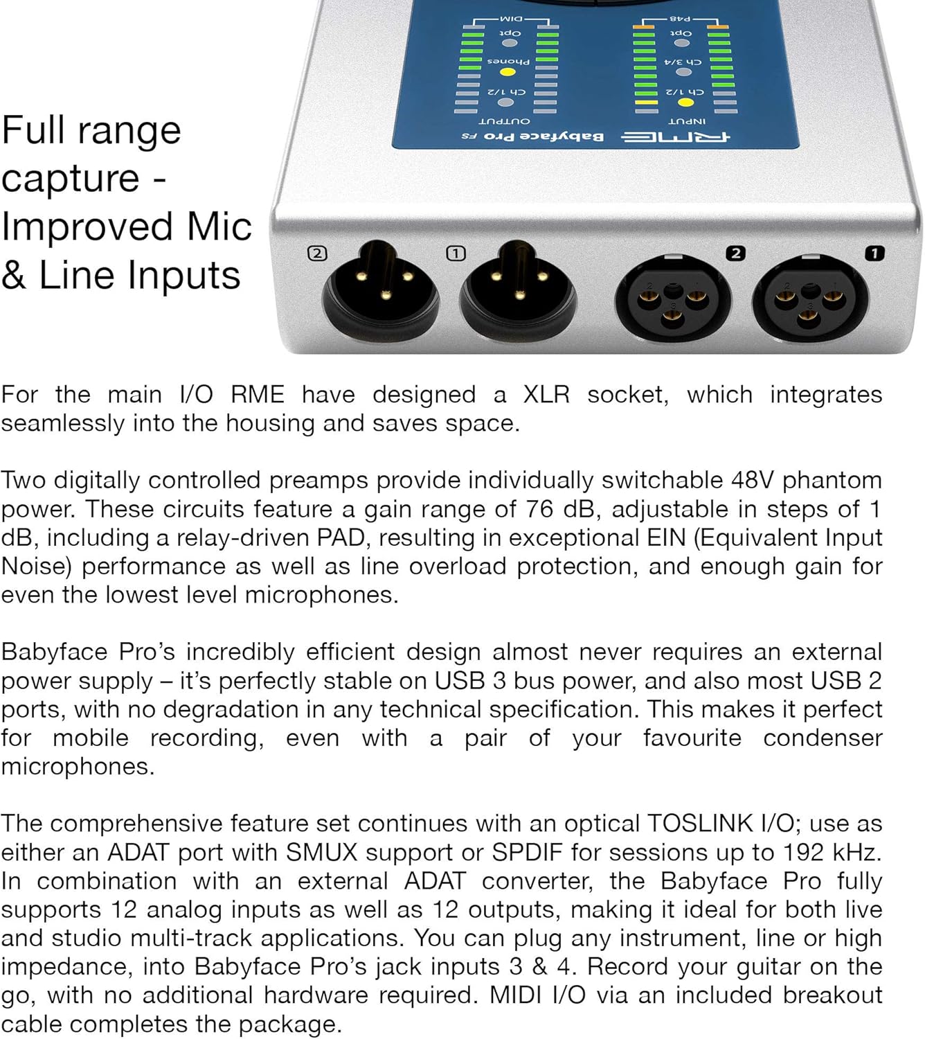 RME Babyface Pro FS USB Audio Interface