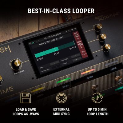 HeadRush Prime – Guitar and Vocal Multi Effects Pedal and Amp Modeling Processor with Amp Cloner, Antares Auto-Tune, WiFi, Touchscreen, Looper and Bluetooth