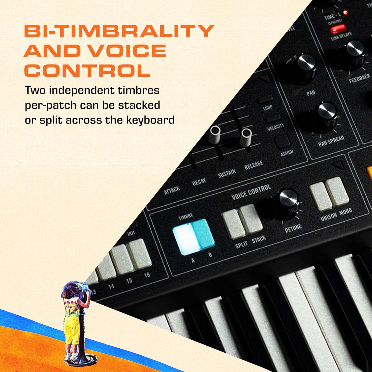 MOOG Muse – 8-Voice Analog Bi-Timbral Polyphonic Synthesizer with 61 Keys, 64-Step Sequencer, 256 Patches and Diffusion Delay