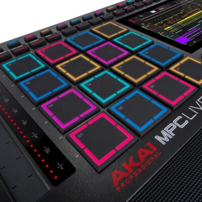 Akai Professional MPC Live III – Standalone Portable Music Production Center with MPCe Pads, Sequencer, Touchscreen, Mic, Stereo Monitors, Audio Interface, Wi-Fi, Bluetooth, Battery, Touchstrip