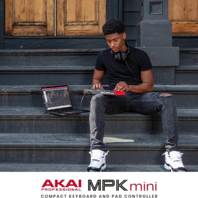 91uzJywkxhL. AC SL1500 1781526297 6186 Akai Professional MPK Mini MK3-25 Key USB MIDI Keyboard Controller with 8 Backlit Drum Pads, 8 Knobs, Music Production Software and Native Instruments Sound Package (NKS Integration)