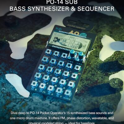 91vMZB74t7S. AC SL1500 teenage engineering Pocket Operator PO-14 Sub Bass Synthesizer and Sequencer